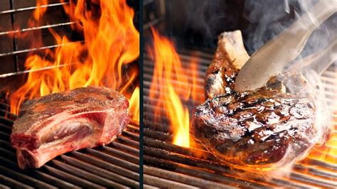 cooking steaks on weber gas grill